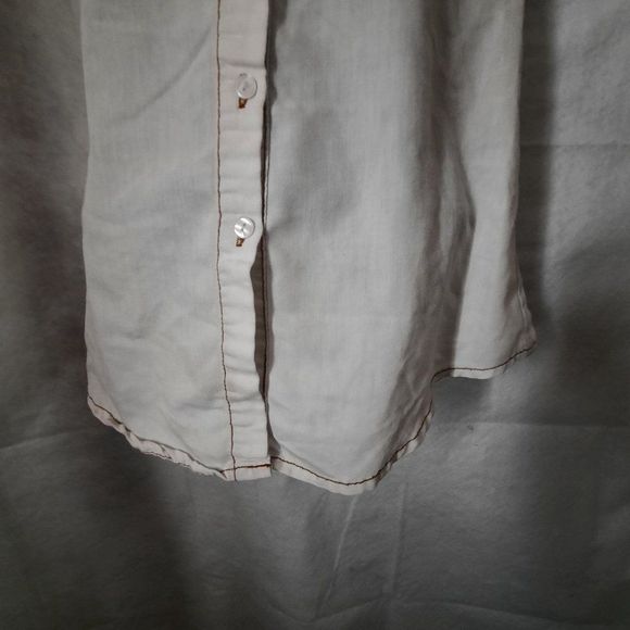 Vintage PassPort Grey Ombre Sleeveless Button Up Tank Size Medium - Picture 4 of 11